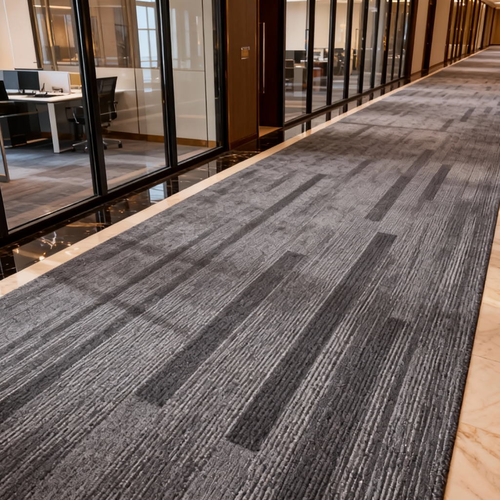 Commercial Carpet Tile Polyester PVC Backing Square Carpet | B1 Fireproof Durable Stain Resistant Office Hotel Shop Rectangle Rug Mat | Customizable