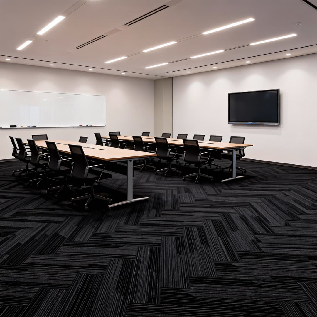 Carpet Tile-Atlas  | 8mm Pile | Fire-Safe Heavy-Duty Polyester  Indoor or outdoor