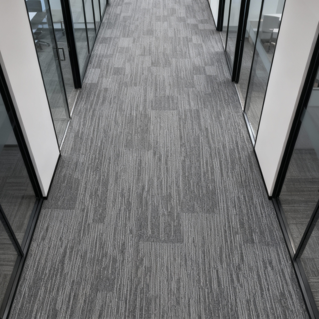 Class B1 Fire-Resistant Commercial Carpet Tile  Polyester Fiber PVC Backing Anti-Slip Durable Office Flooring  Backing for Office Building/Hotel/Mall