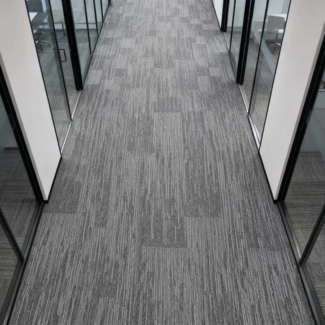 Class B1 Fire-Resistant Commercial Carpet Tile  Polyester Fiber PVC Backing Anti-Slip Durable Office Flooring  Backing for Office Building/Hotel/Mall