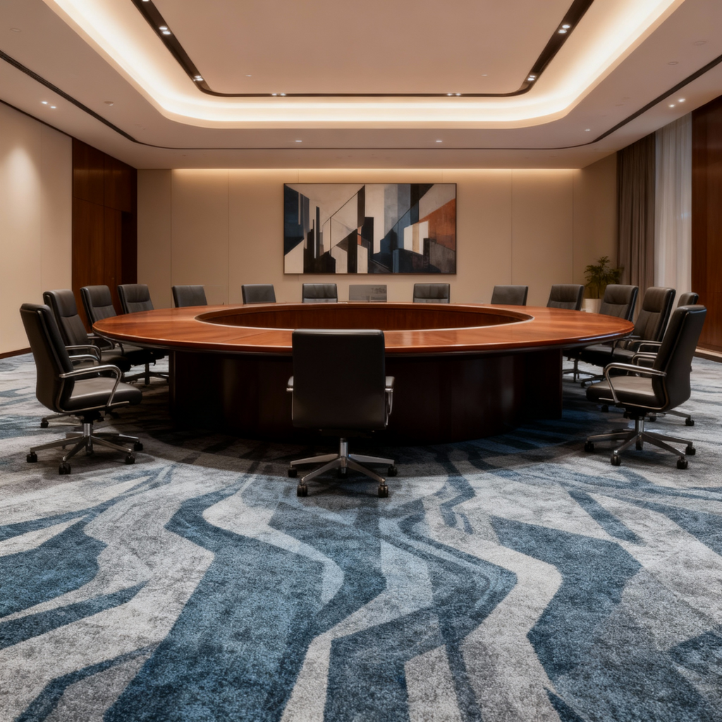 Commercial Carpet - Nylon PVC-Backed Rectangle Flooring - Class B Fire Rated