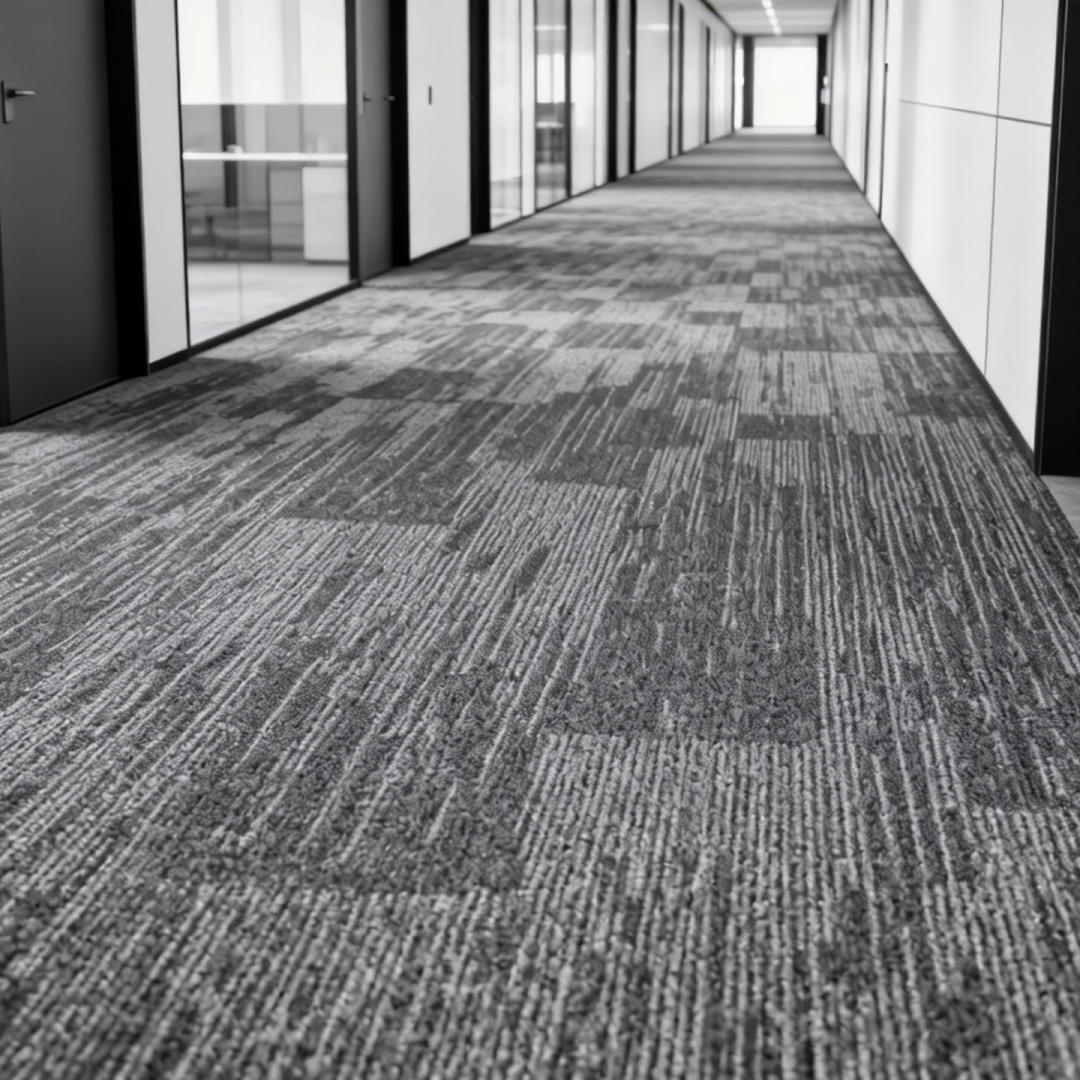 Class B1 Fire-Resistant Commercial Carpet Tile  Polyester Fiber PVC Backing Anti-Slip Durable Office Flooring  Backing for Office Building/Hotel/Mall