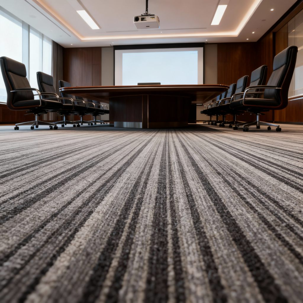 Collection - B1 Fire-Rated Polyester Square Commercial Carpet Tile  PVC Backing Modular Flooring - High-Durability Office/Hotel/Retail Custom Carpet