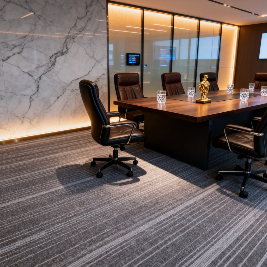 PVC-Backed Polypropylene Commercial Carpet Rolls  | Waterproof & Slip-Resistant Runner | Custom Sizes & Patterns | Restaurant/Office/Hotel Flooring