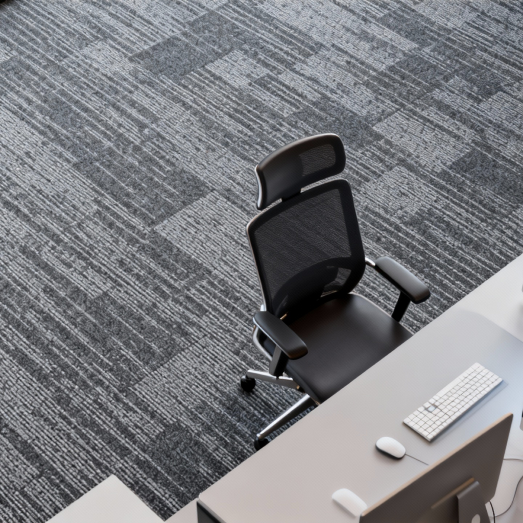 Class B1 Fire-Resistant Commercial Carpet Tile  Polyester Fiber PVC Backing Anti-Slip Durable Office Flooring  Backing for Office Building/Hotel/Mall