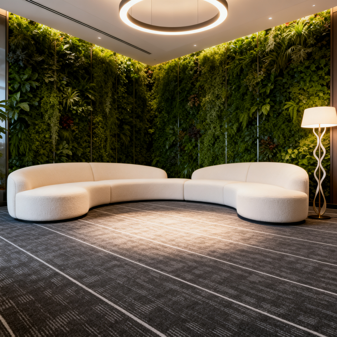 Lightyear Loom Commercial Carpet Tile - 50cm x 50cm Nylon Square Carpet with PVC Backing, B1 Fire-Rated - for Office, Hotel, Retail