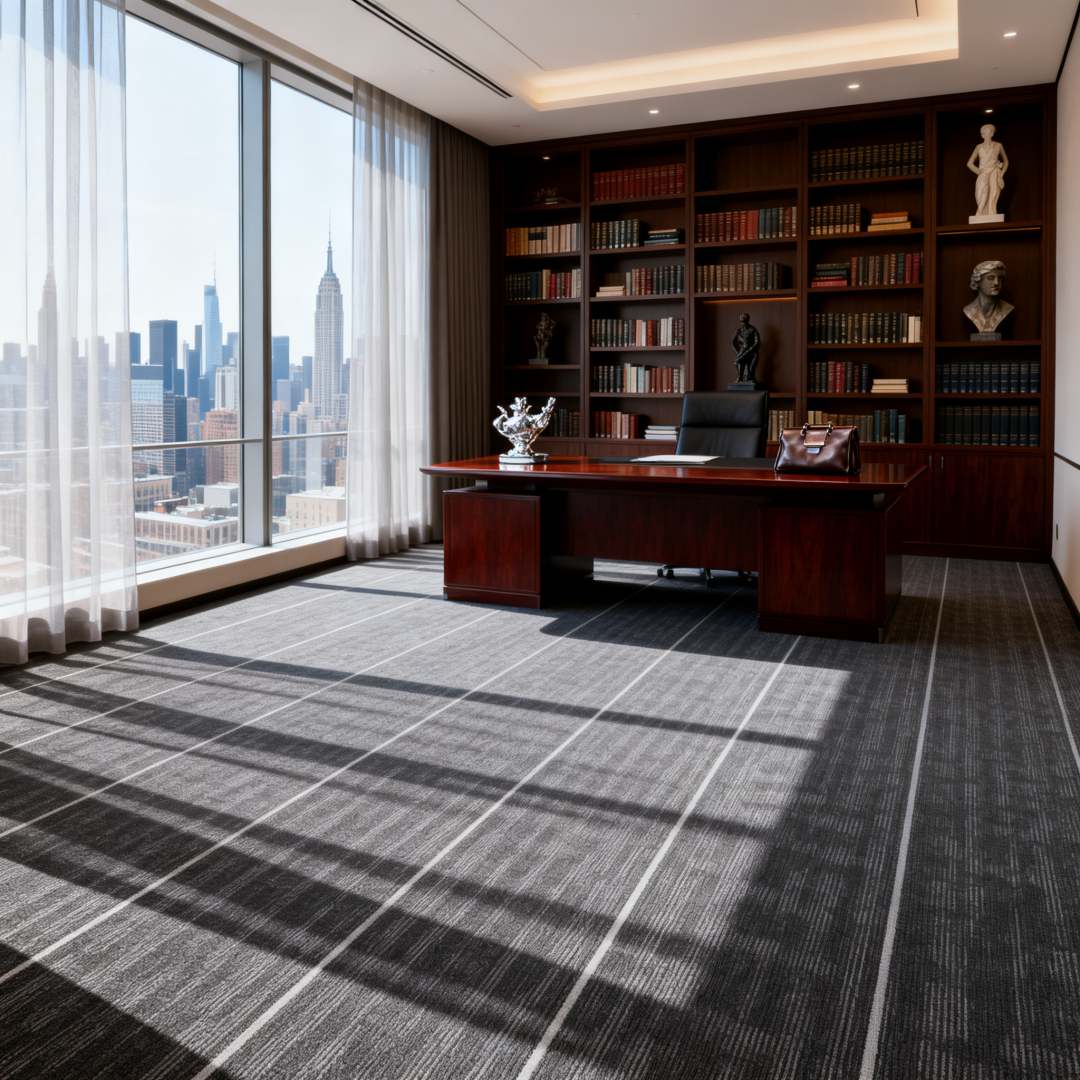 Lightyear Loom Commercial Carpet Tile - 50cm x 50cm Nylon Square Carpet with PVC Backing, B1 Fire-Rated - for Office, Hotel, Retail