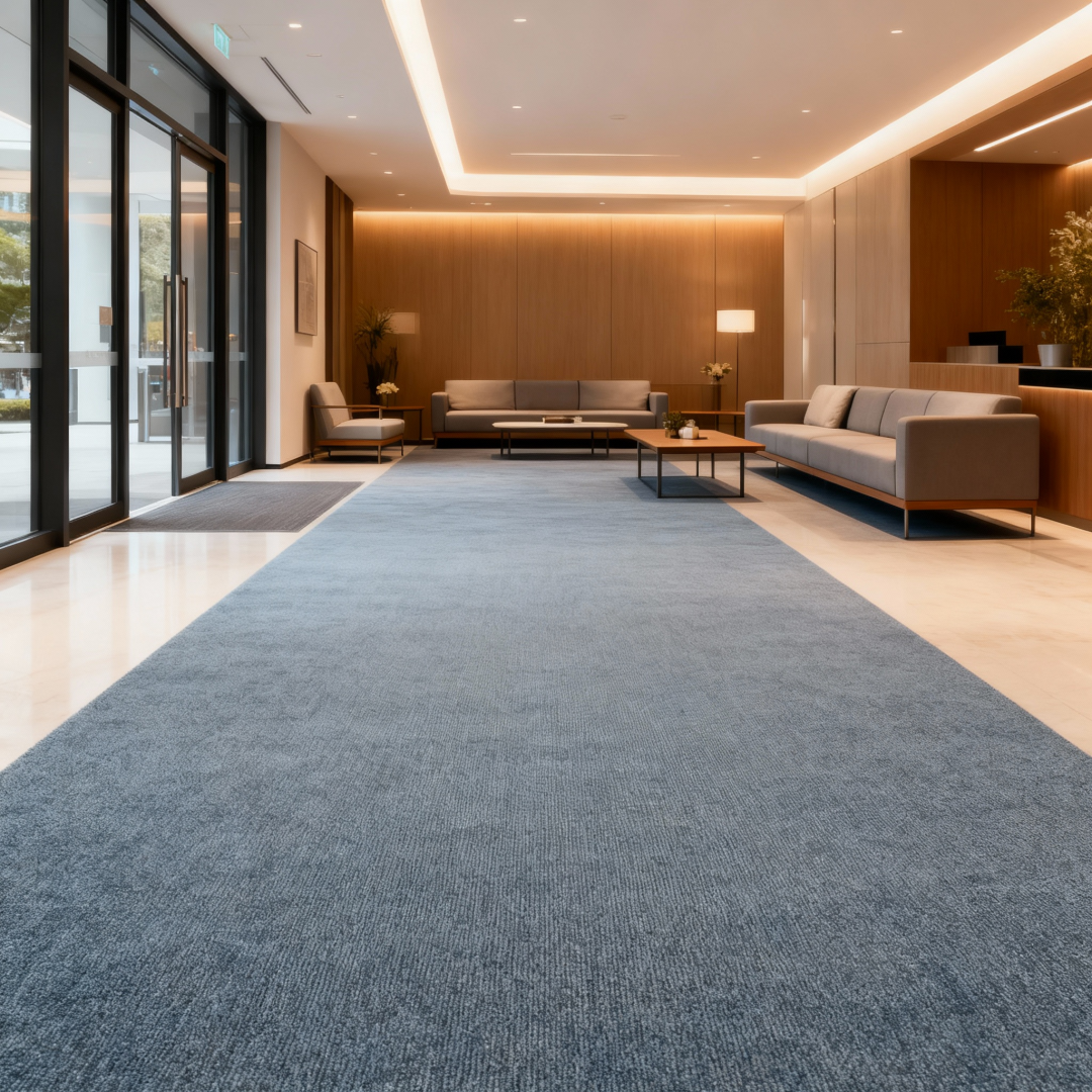 Commercial Carpet - Nylon PVC-Backed Rectangle Flooring - Class B Fire Rated