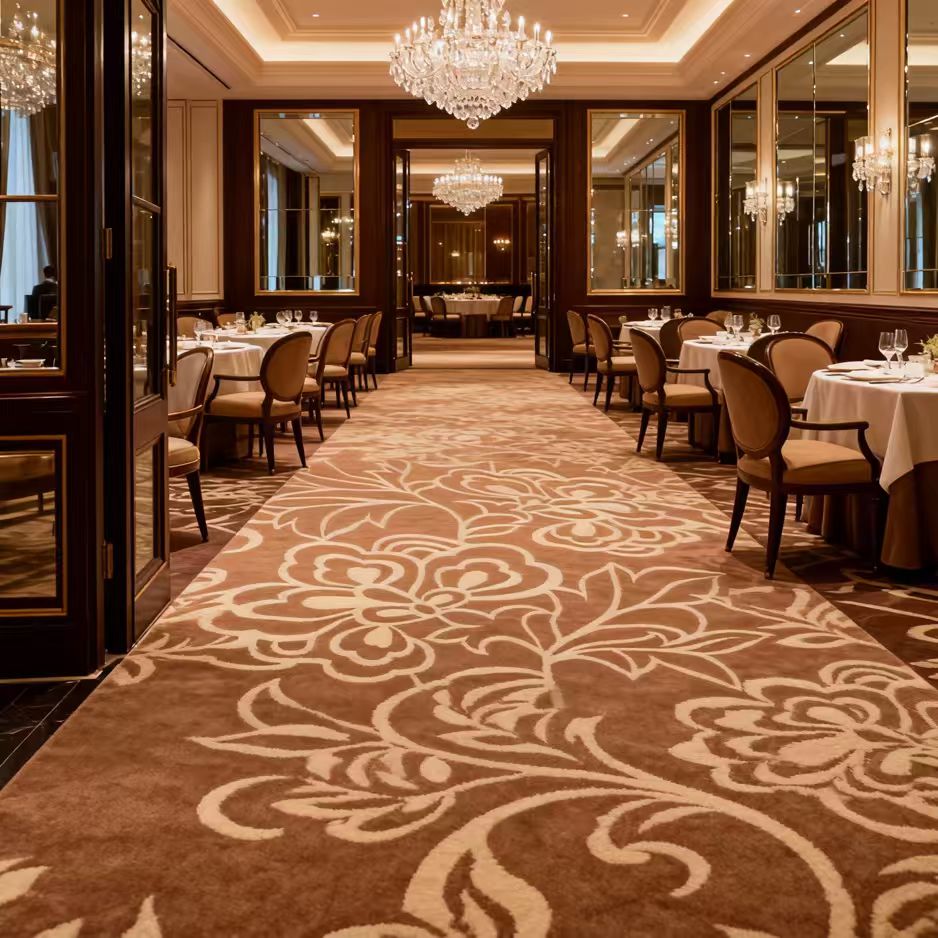 Gilded Weave Hotel Carpet 20x30cm Floor Carpet Modular Commercial Office Carpet Tiles for Hotel