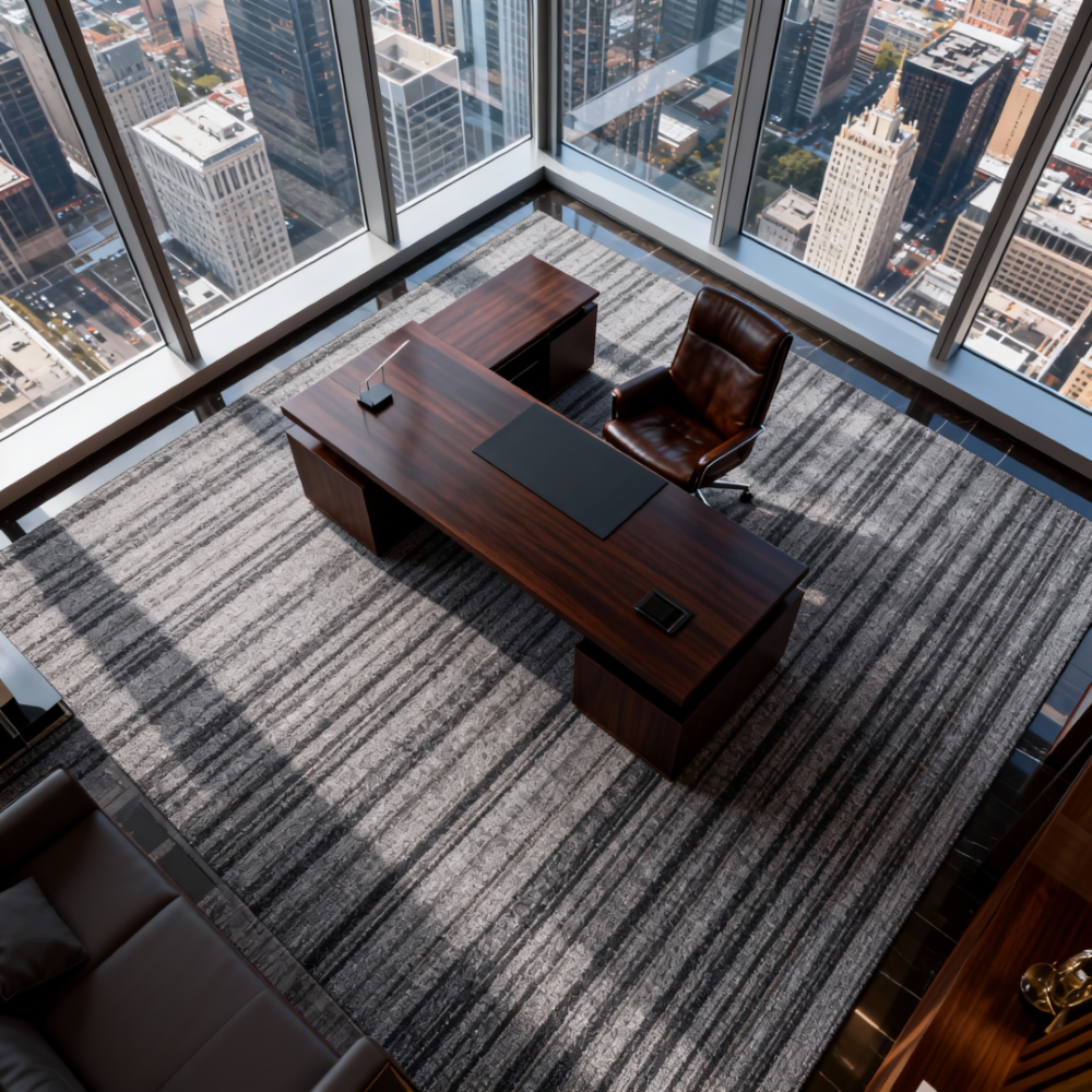 Collection - B1 Fire-Rated Polyester Square Commercial Carpet Tile  PVC Backing Modular Flooring - High-Durability Office/Hotel/Retail Custom Carpet