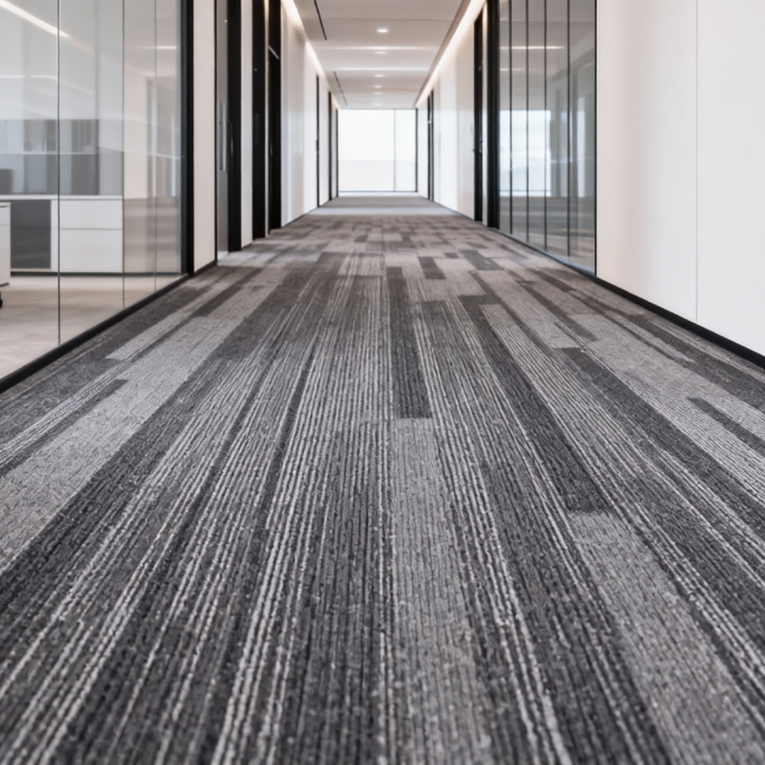 Commercial Carpet Tile Polyester PVC Backing Square Carpet | B1 Fireproof Durable Stain Resistant Office Hotel Shop Rectangle Rug Mat | Customizable