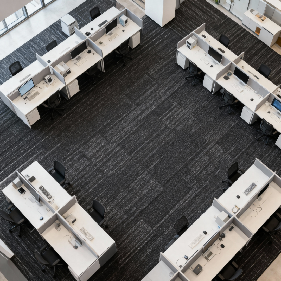 Commercial Carpet Tile - 50cm x 50cm Rectangle Polyester PVC Backing B2 Fire Rated - Office, Hotel, Restaurant Flooring - Customizable Design