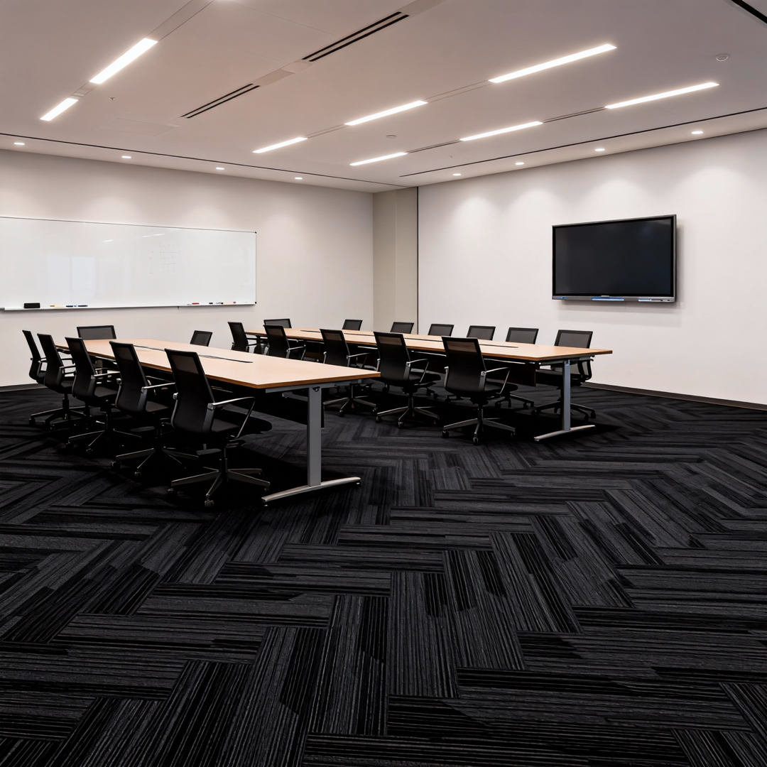 Aurea Atlas Modern PVC Carpet Flooring Tiles Long-Lasting Tufted Cut Pile for Busy Commercial and Residential Spaces for Home Prayer Areas