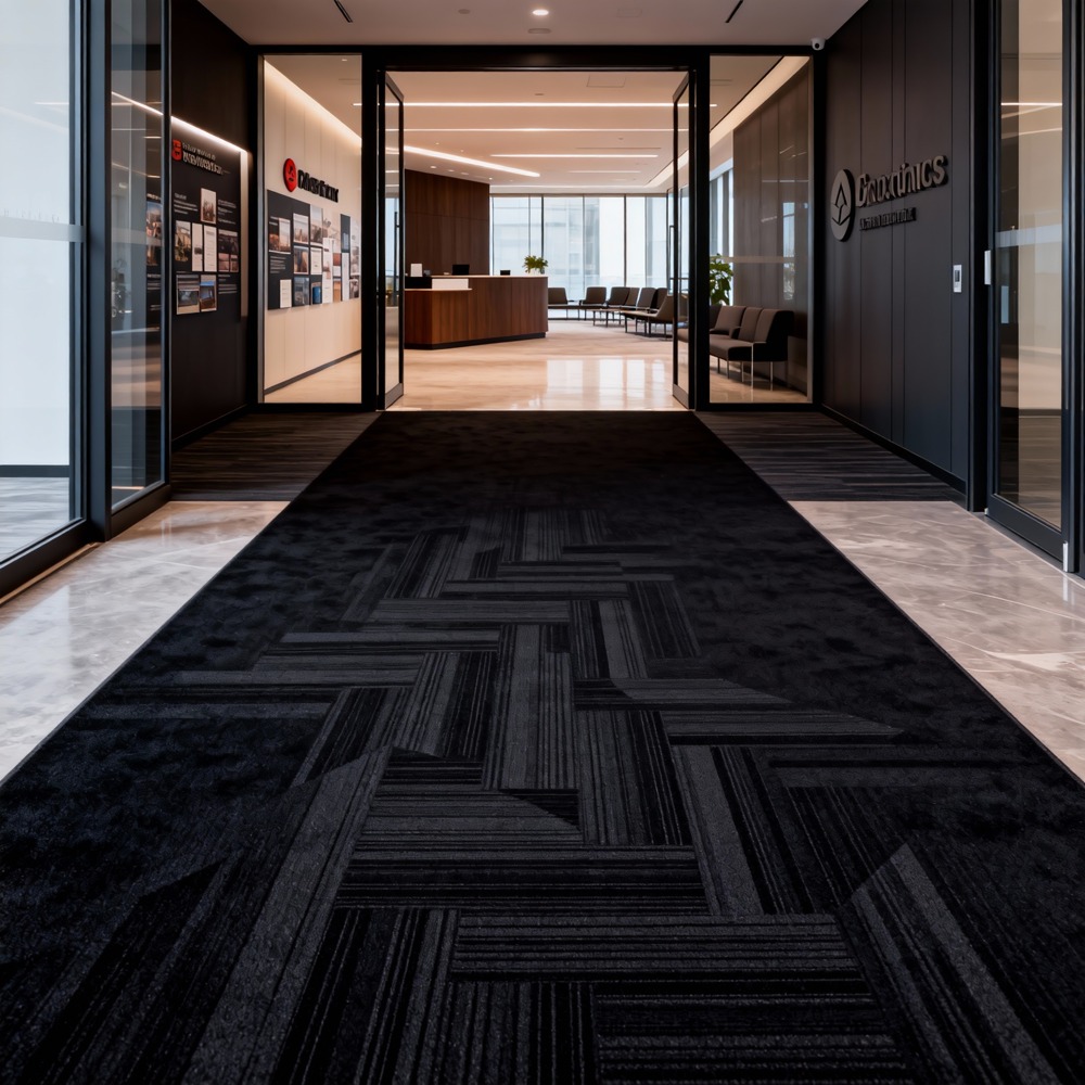 Aurea Atlas Modern PVC Carpet Flooring Tiles Long-Lasting Tufted Cut Pile for Busy Commercial and Residential Spaces for Home Prayer Areas