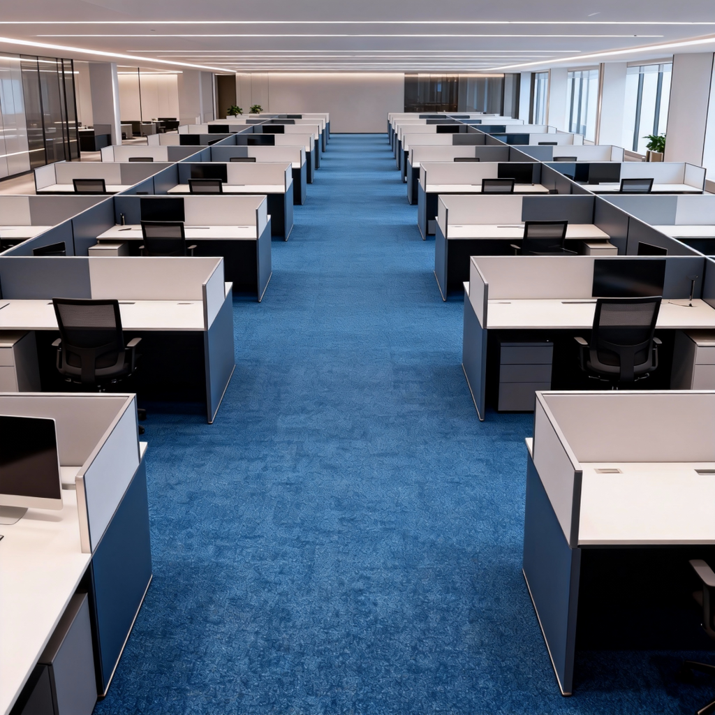 Commercial Carpet - Nylon PVC-Backed Rectangle Flooring - Class B Fire Rated