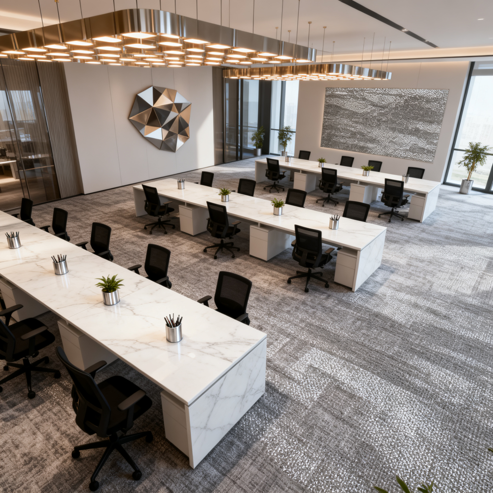 Commercial Grade Carpet Tile |  Square | Nylon Fiber with PVC Backing | Class B1 Fire Rated | Durable & Easy to Install for Offices, Retail