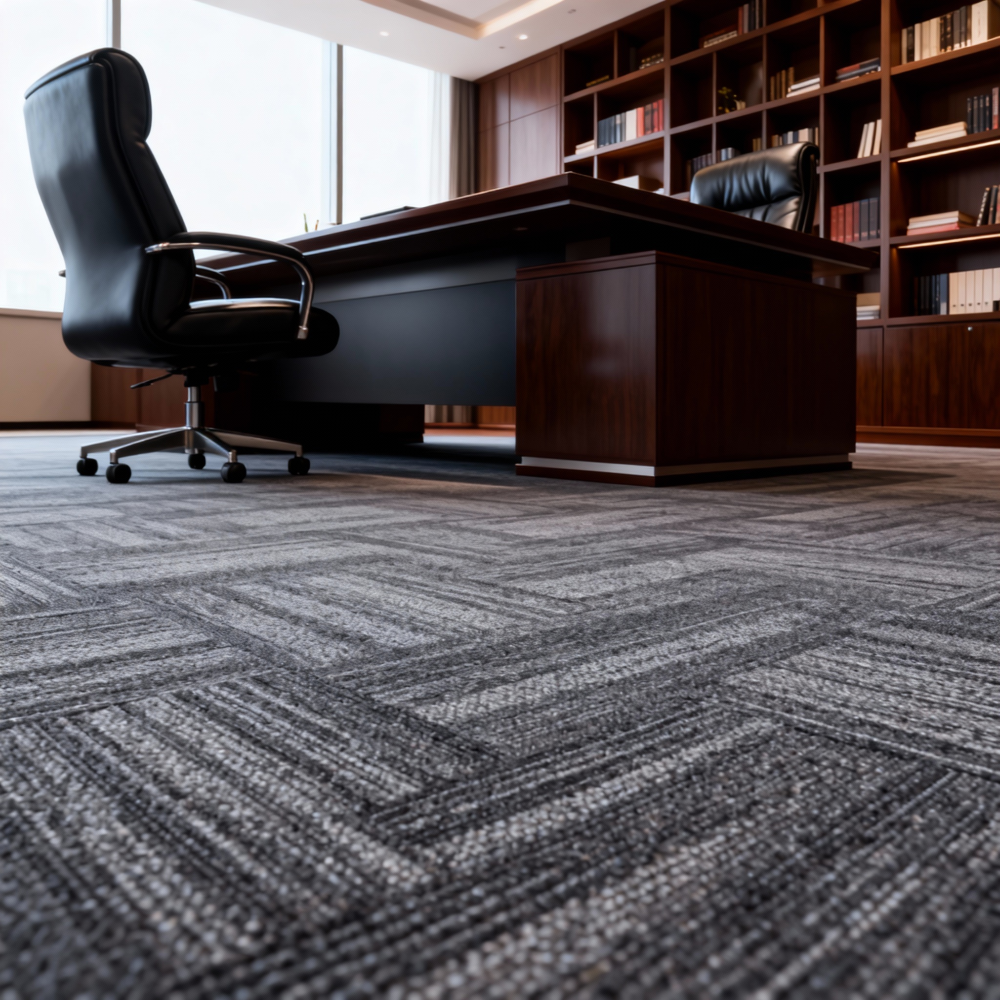 Commercial Grade Carpet Tile |  Square | Nylon Fiber with PVC Backing | Class B1 Fire Rated | Durable & Easy to Install for Offices, Retail