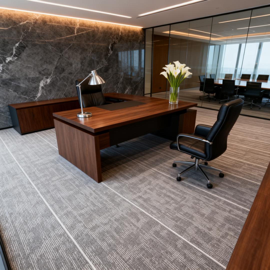 Lightyear Loom Commercial Carpet Tile - 50cm x 50cm Nylon Square Carpet with PVC Backing, B1 Fire-Rated - for Office, Hotel, Retail