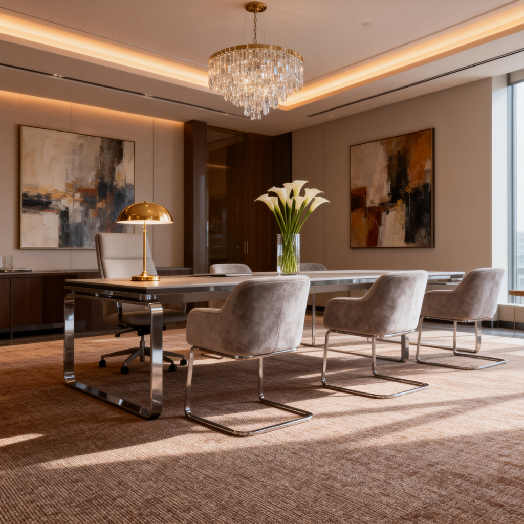 Starlight Sanctuary Commercial Carpet Tiles  Polyester PVC-Backed Rectangle Carpet – B1 Fire-Rated Flooring for Office, Retail & Hospitality