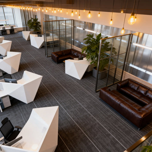 Carpet Tile- Loom  | 6mm Pile | Fire-Safe Heavy-Duty Polyester  Indoor or outdoor