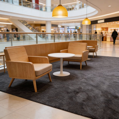 Carpet Tile-Amber  | 7mm Pile | Fire-Safe Heavy-Duty Polyester  Indoor or outdoor