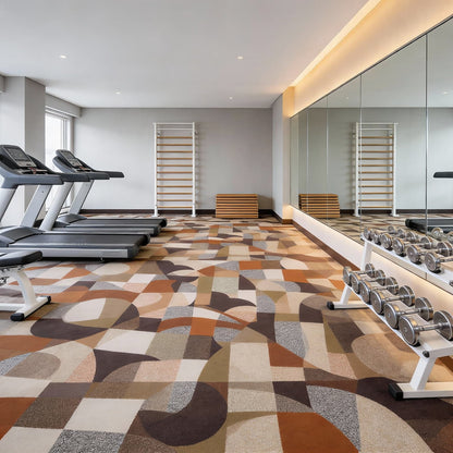 Carpet Tile-Ranch  | 8mm Pile | Fire-Safe Heavy-Duty Polyester  Indoor or outdoor