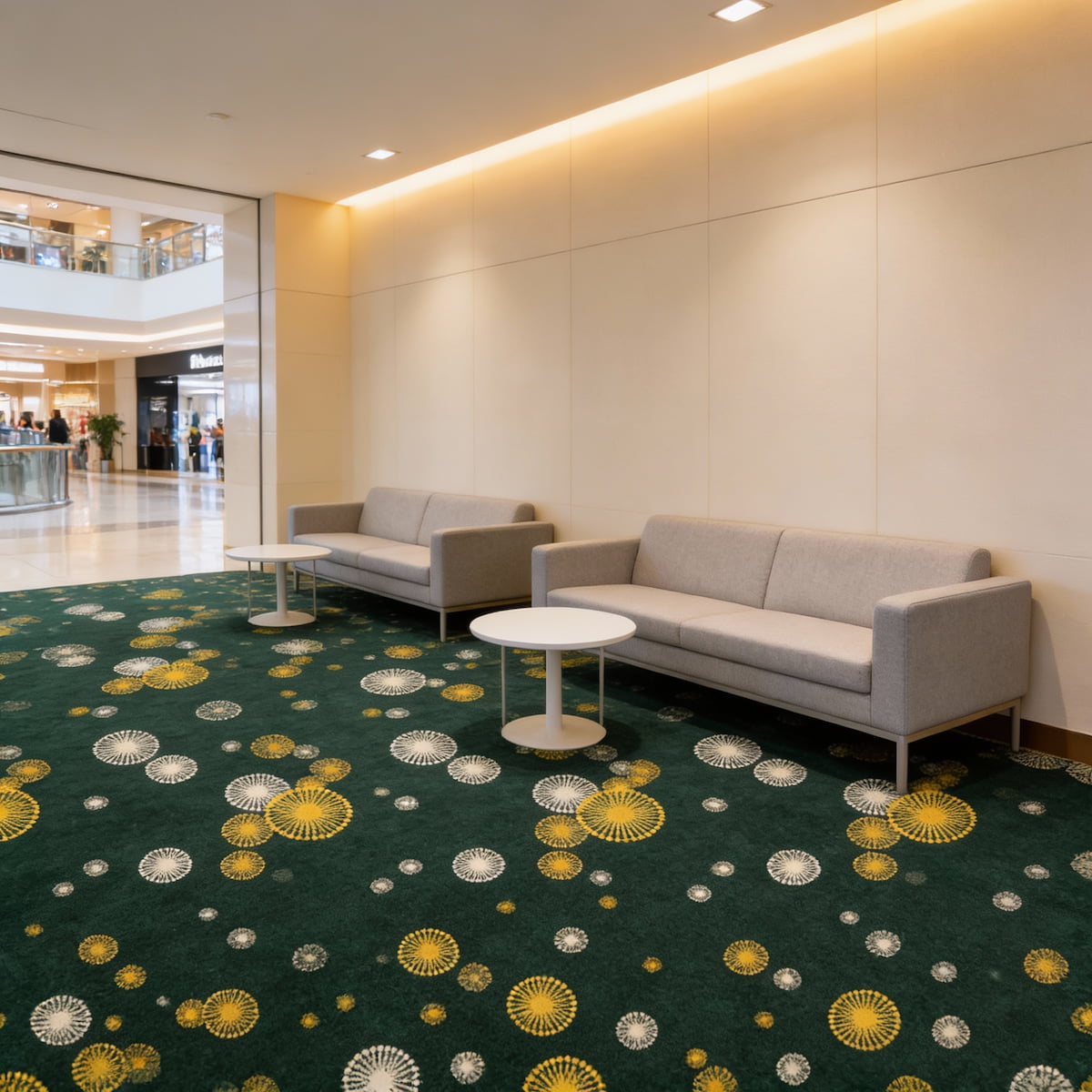 Carpet Tile-Eternal  | 6mm Pile | Fire-Safe Heavy-Duty Polyester  Indoor or outdoor