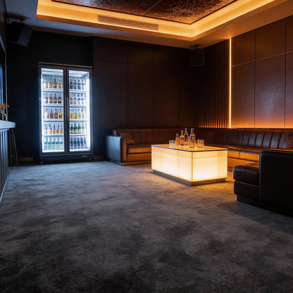 Carpet Tile-Amber  | 7mm Pile | Fire-Safe Heavy-Duty Polyester  Indoor or outdoor