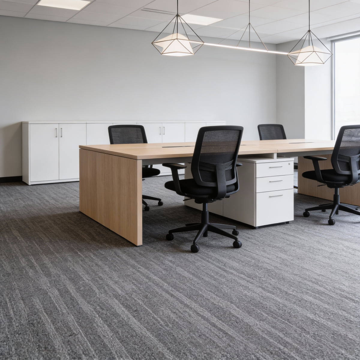 Carpet Tile-Quantum  | 6mm Pile | Fire-Safe Heavy-Duty Polyester  Indoor or outdoor