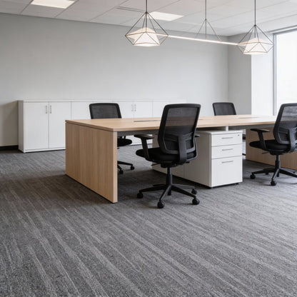 Carpet Tile-Quantum  | 6mm Pile | Fire-Safe Heavy-Duty Polyester  Indoor or outdoor