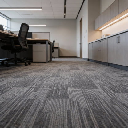 Carpet Tile- Solar  | 6mm Pile | Fire-Safe Heavy-Duty Polyester  Indoor or outdoor